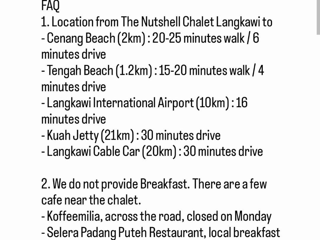 The Nutshell Chalet Langkawi Пантай Ченанг Екстериор снимка